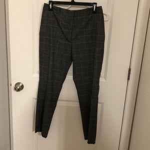 DKNY gray plaid dress pants 8